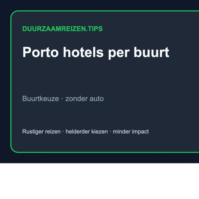 Porto hotels per buurt: waar verblijf je het slimst als je de stad zonder auto wilt doen?