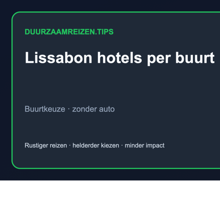 Lissabon hotels per buurt: waar slaap je slim zonder dat de stad zwaarder wordt?
